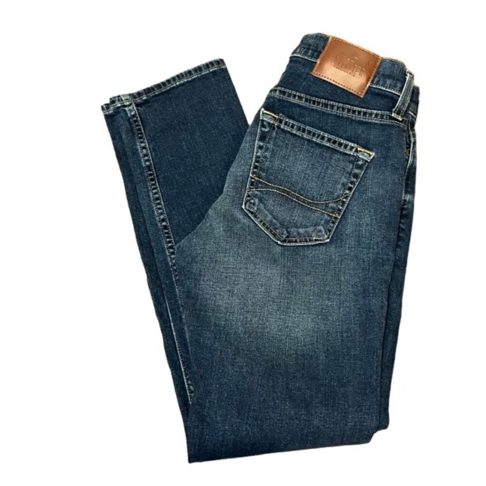 Hollister‎ Men's Skinny Fit Epic Flex Jeans Dark Whisker Wash Size 26X30